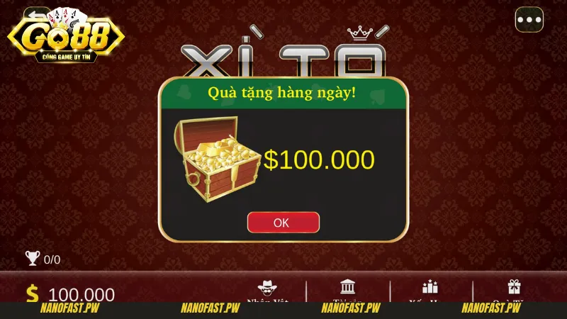 Chơi Xì Tố Go88 với quà tặng hấp dẫn